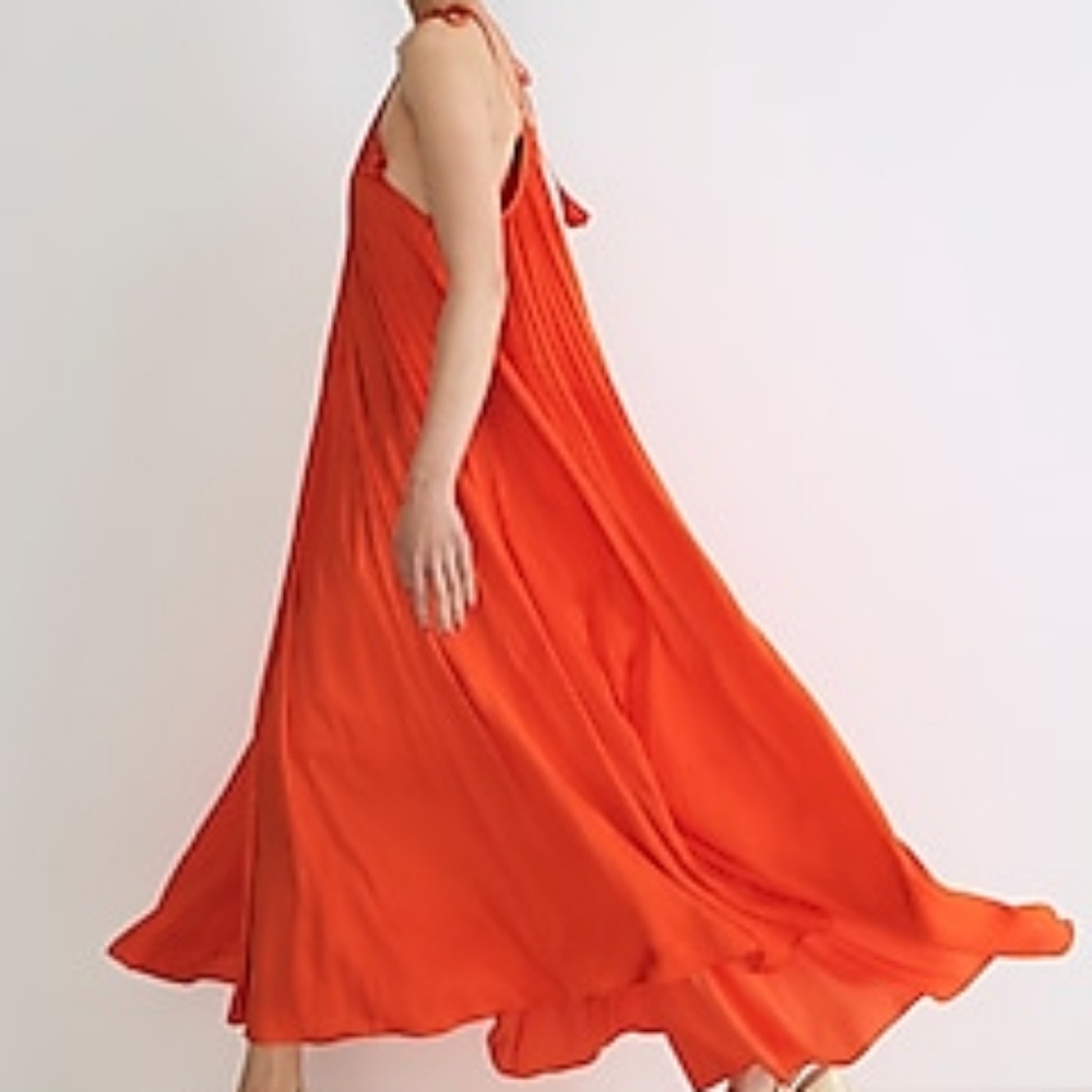 Jcrew Collection Rosaline Dress Bright persimmon Sz S, XS BNWT